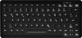 Contour Design Active Key kompakte Hygiene-Tastatur, schwarz, LEDs weiß, wischdesinfizierbar, USB, ND (AK-CB4110F-U1-B/NOR)