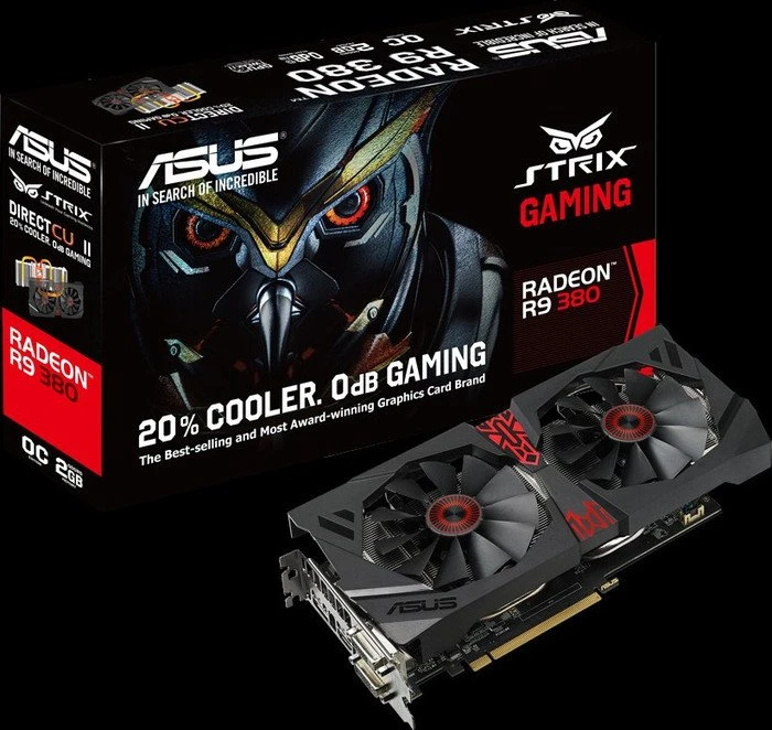 ASUS Strix Radeon R9 380, STRIX-R9380-DC2OC-2GD5-GAMING, 2GB GDDR5, 2x DVI, HDMI, DP