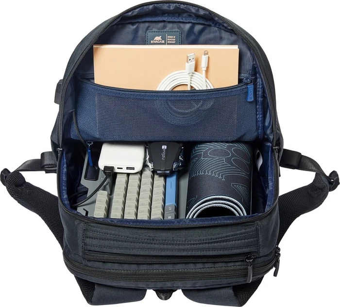 RivaCase 8365 Biscayne ECO 17.3" carry-on Laptop-Rucksack, schwarz