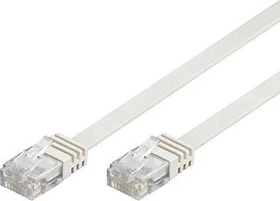 goobay Flach-Patchkabel, Cat6, U/UTP, RJ-45/RJ-45, 5m, weiß