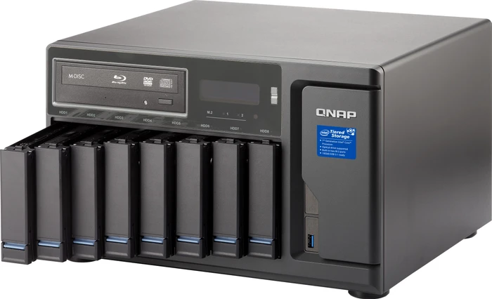 QNAP TVS-882BRT3-ODD-i5-16G 21TB, 16GB RAM, 4x RJ-45 1000Base-T, 4x Thunderbolt 3 / USB-C 3.1