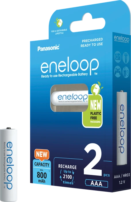 Panasonic eneloop (Gen 3) Micro AAA NiMH 750mAh, 2er-Pack