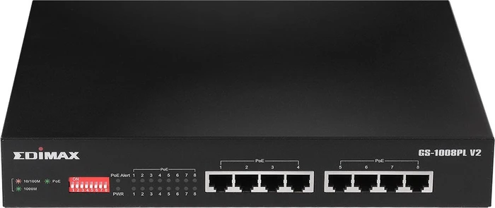 Edimax GS-10 Desktop Gigabit Switch, 8x RJ-45, 70W PoE+