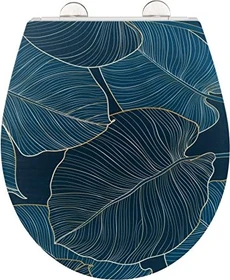 Wenko Big Leaves WC-Sitz mit Absenkautomatik blau
