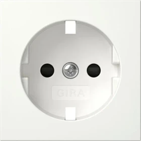 Gira System 55 Abdeckung SCHUKO-Steckdose, reinweiß
