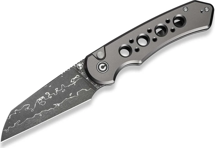 Civivi Pragma Prime Taschenmesser grey aluminium/damascus