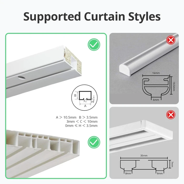 SwitchBot Curtain 3 "U Rail" weiß, für U-förmige Schienen, elektrischer Vorhangmotor