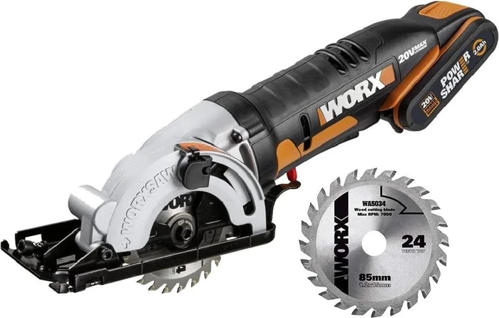 Worx 20V PowerShare Akku-Handkreissäge inkl. Akku 2.0Ah