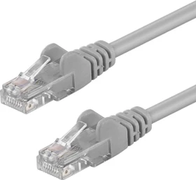 goobay Patchkabel, Cat6, U/UTP, RJ-45/RJ-45, 1m, grau
