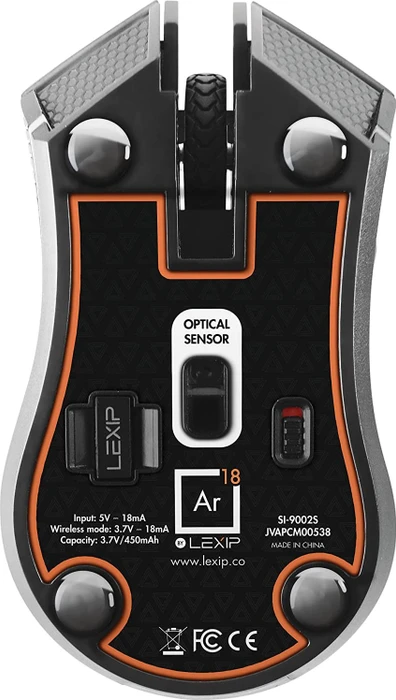 Lexip Ar18 Aero Speed Wireless Gaming Mouse schwarz, USB