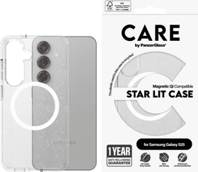PanzerGlass Care Flagship Case Urban Combat Star Lit Magnetic Qi für Samsung Galaxy S25 transparent/weiß