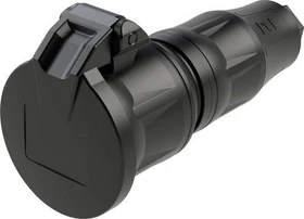 PCE Schutzkontaktkupplung KD nat LED IP54 schwarz Serie TopTaurus2