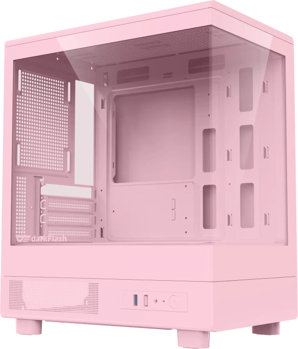 DarkFlash DB330M Pink, Glasfenster