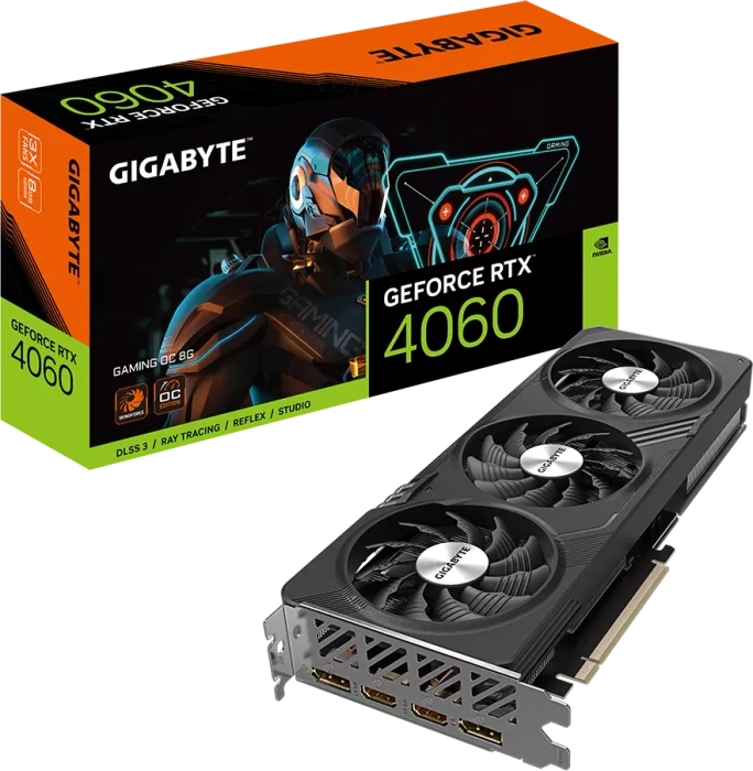 GIGABYTE GeForce RTX 4060 Gaming OC 8G, 8GB GDDR6, 2x HDMI, 2x DP