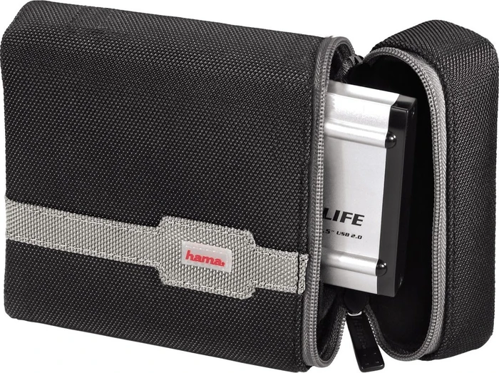Hama Tasche für externe Festplatte, 2.5", schwarz/grau