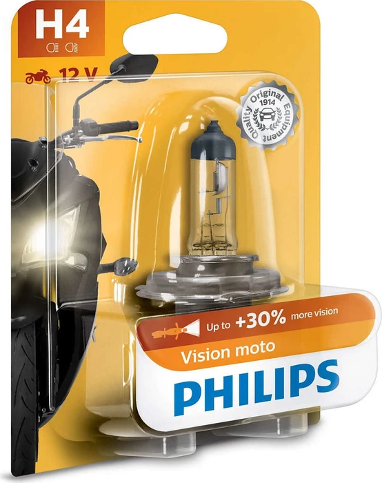 Philips Vision Moto H4 60/55W, 1er-Pack Blister
