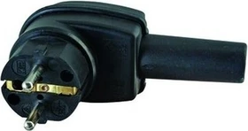 Kopp Schutzkontakt-Vollgummi-Winkelstecker schwarz