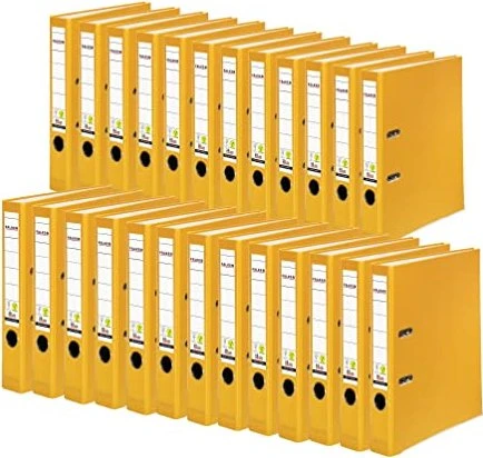 Falken Recycolor Ordner 2-Ring, 50mm, A4, gelb, 25er-Pack