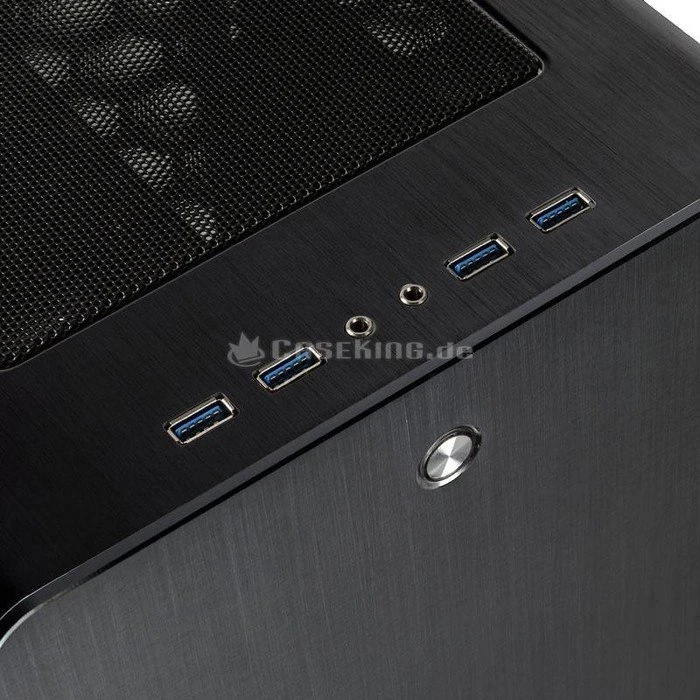 Raijintek Asterion Classic, schwarz, Glasfenster