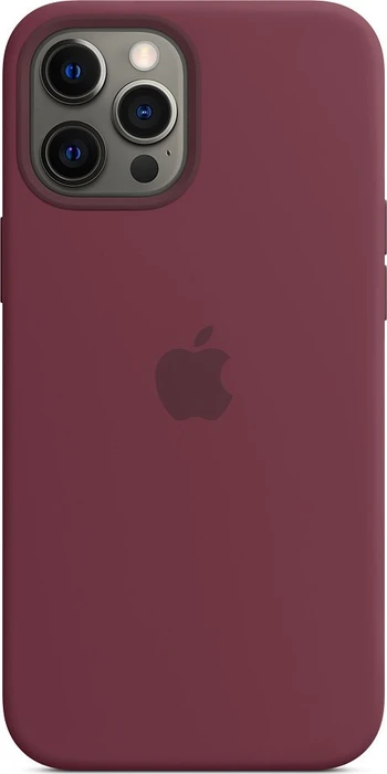Apple Silikon Case mit MagSafe für iPhone 12 Pro Max Pflaume