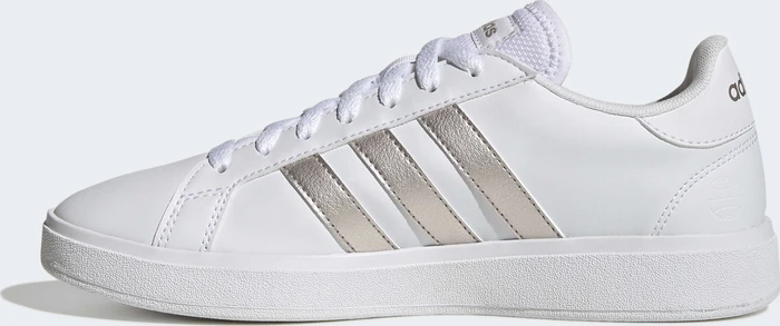 adidas Grand Court Base 2.0 cloud white/platinum metallic (Herren)
