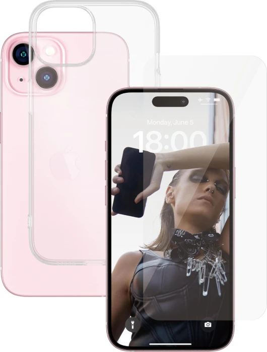 PanzerGlass Safe 2-in-1 Pack für Apple iPhone 15