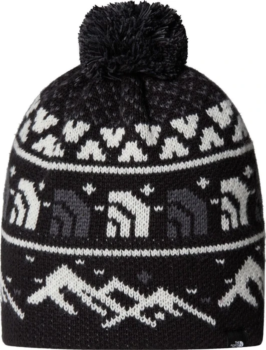 The North Face Cabin Ski Tuke Beanie tnf black jacquard/pom