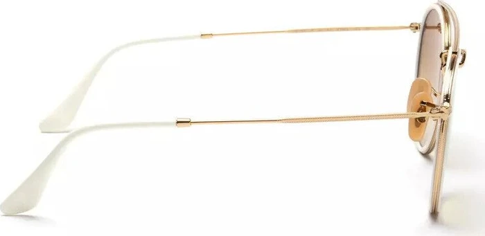 Ray-Ban Round Double Bridge gold/blue gradient flash