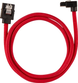 Corsair Premium Sleeved SATA 6Gb/s Kabel rot 0.6m, gewinkelt (CC-8900284)