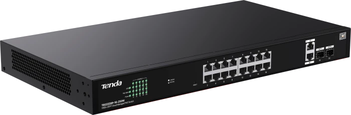 Tenda TEG200 Rackmount Gigabit Smart Switch, 18x RJ-45, 2x SFP, 230W PoE+