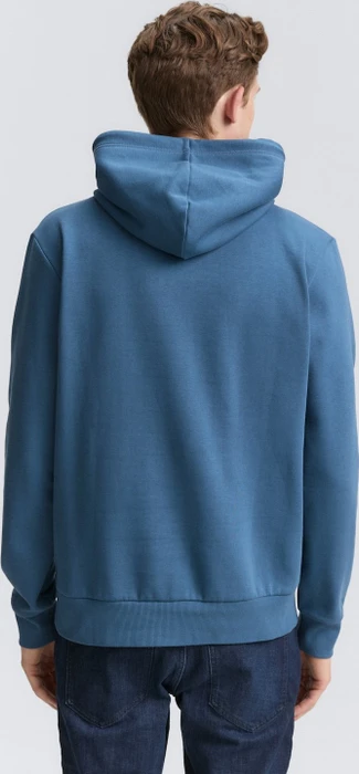 Tom Tailor Logo-Print Hoodie real teal blue (Herren)