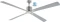 CasaFan Eco Neo III 180 BN-WE/LG WiFi Deckenventilator lichtgrau/weiß/chrom Vorschaubild