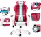Diablo Chairs X-One 2.0 Normal Gamingstuhl, Candy Rose, rot/weiß Vorschaubild