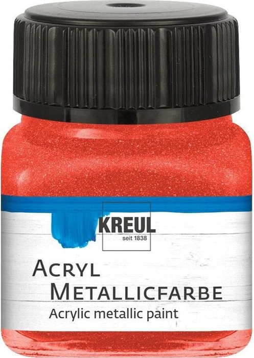 Kreul Acryl Metallicfarbe, rot, 20ml (77273)