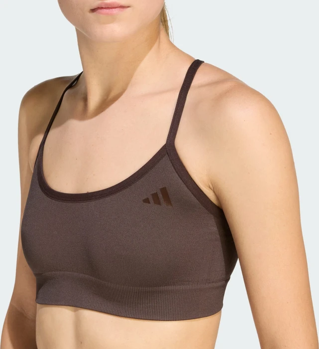 adidas Workout Essentials Knit Light Support Sport-BH aurora coffee (Damen)