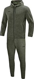 Jako Premium Basics mit Kapuze Trainingsanzug khaki/meliert
