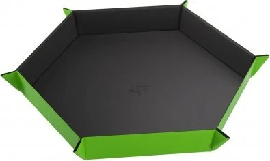 Gamegenic Magnetic Dice Tray Hexagonal schwarz/grün