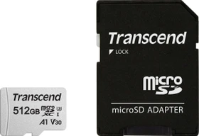 Transcend 300S R100/W85 512GB Kit, UHS-I U3, A1, Class 10