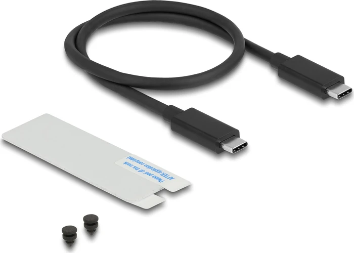 DeLOCK Externes Gehäuse für M.2 NVMe SSD RGB, Thunderbolt 3 / USB-C 3.1