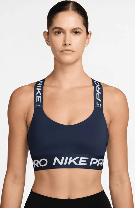 Nike Pro Sport-BH midnight navy/white (Damen)