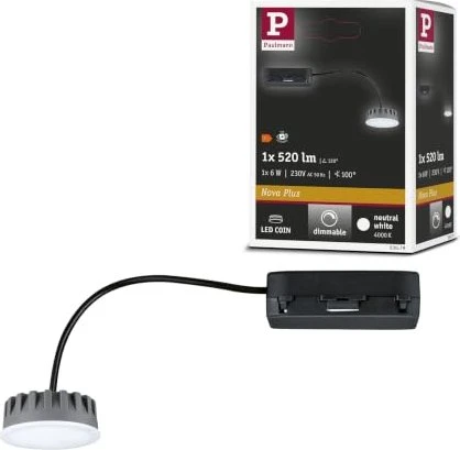 Paulmann LED-Modul Nova Plus Coin rund 6W Einbauleuchte satin