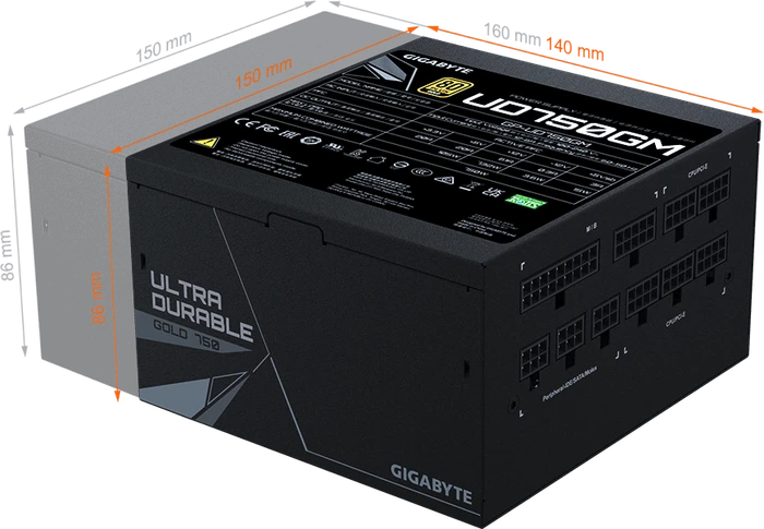GIGABYTE UD750GM 750W, ATX 2.31