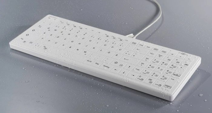 Renkforce RF-WPIK-500 Hygiene-Tastatur, weiß, USB, DE