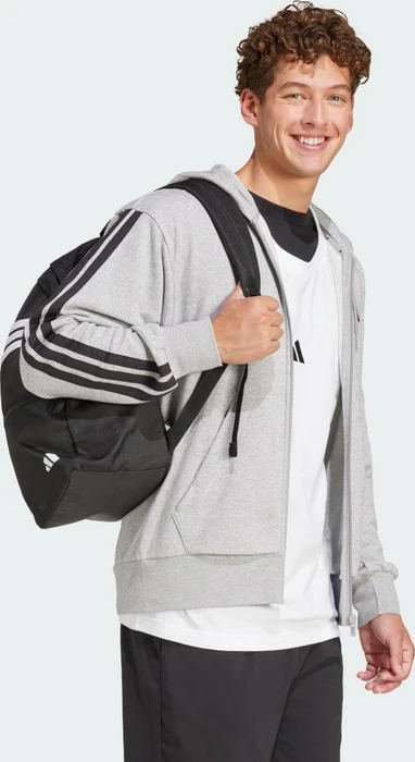 adidas Essentials 3-Streifen French Terry Hoodie medium grey heather/black (Herren)
