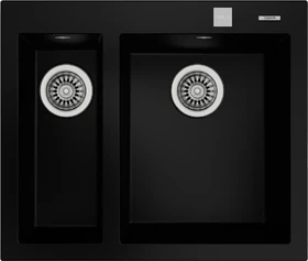 Teka Forsquare 2B 590 TG Auto Einbau Becken rechts schwarz