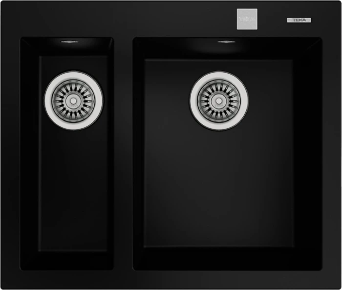 Teka Forsquare 2B 590 TG Auto Einbau Becken rechts schwarz