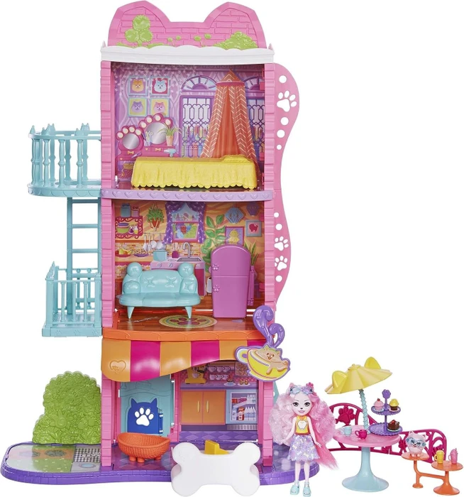 Mattel Enchantimals - City Tails - Stadt-Haus & Café Spielset