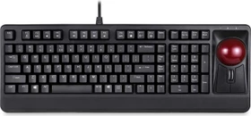 Perixx Periboard-522 Large Trackball Mechanical Trackball Keyboard schwarz, Kailh BROWN, USB, US (11578)