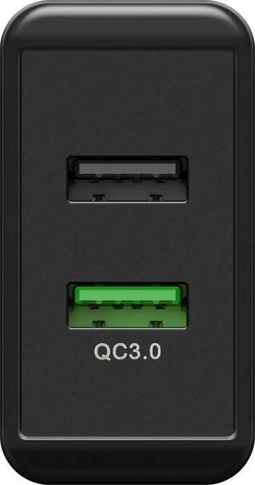 Wentronic Goobay USB-A QC Dual-Schnellladegerät 28W schwarz