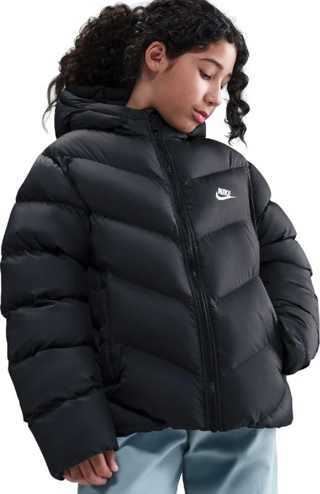 Nike NSW All Day Play Puffer Jacke schwarz/weiß (Junior)